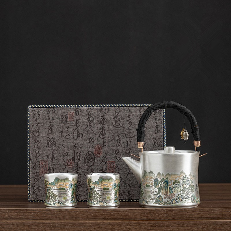 PYH Liu Yin one pot two cups p - مراجعة Gift Box Wrap Set وسعره